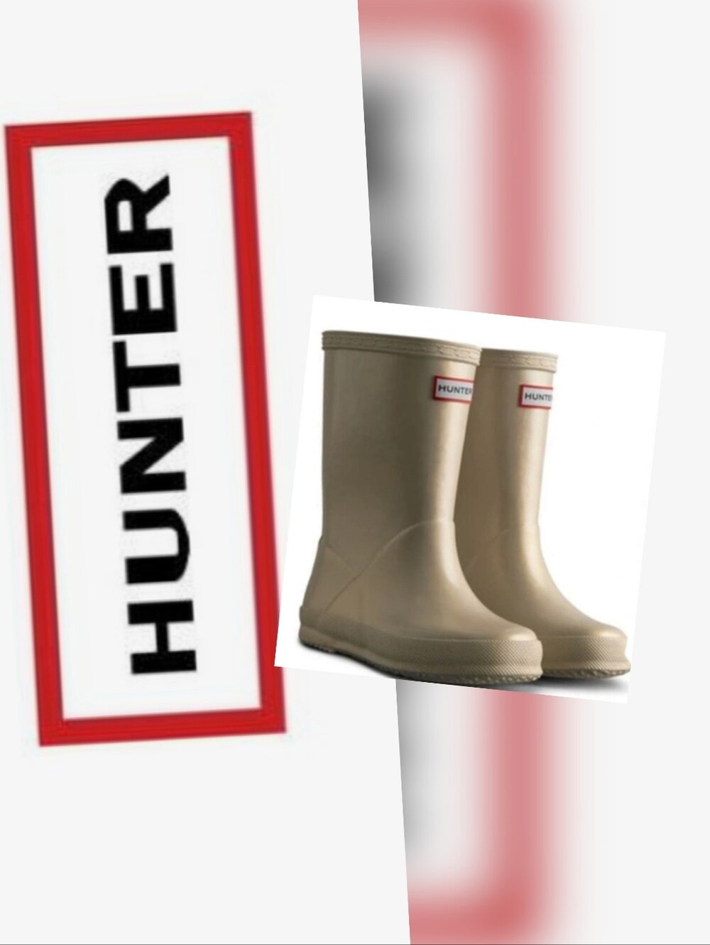Hunter Short Rain Boots in Neutral Beige